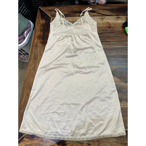 Vintage Sears Women's White Charmode Average Length Lingerie Slip Dress Size 34 - Picture 2 of 6